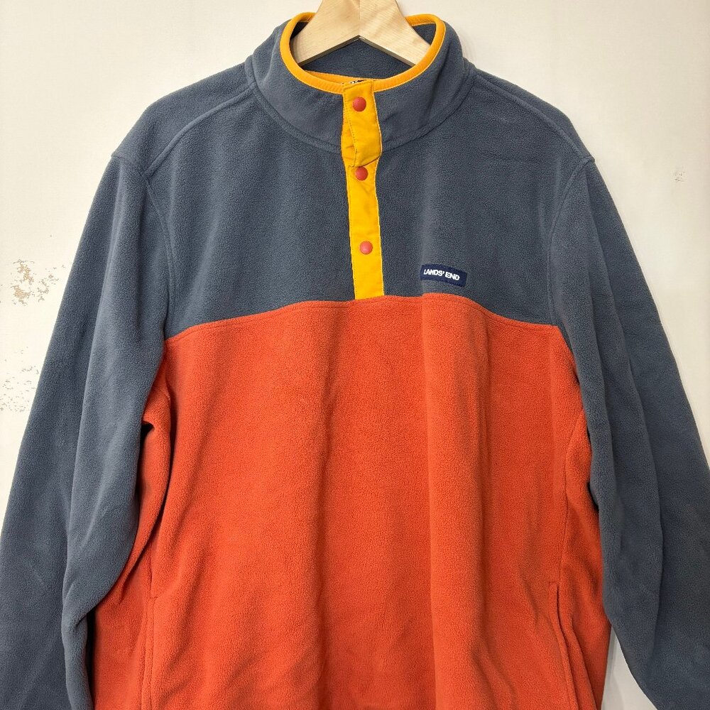 Lands' End Men's Quarter Button Sweater